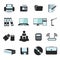 Business and officer icon set