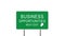 Business Opportunities Next Exit Green Road Sign With Direction Arrow Isolated On White Background. Business Concept 3D Render