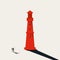 Business opportunity and vision vector concept. Symbol of lighthouse, Business consulting. Minimal illustration.
