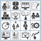 Business, organization development icons