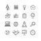 Business Outline Black Icons Set. Vector