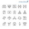 Business outline icon set