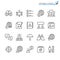 Business outline icon set