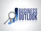 Business outlook business graph and magnify