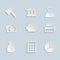 Business Paper Icons Set