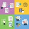 Business, paperwork, management, report and  organization ?icons