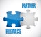 Business partner puzzle illustration design