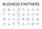 Business Partners line icons collection. Collaborative Team, Cooperative Alliance, Joint Venture, Complementary Pair