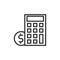business payday icon with calculator line style vector illustration