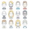 Business people avatar icons.