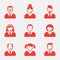 Business people avatar icons. Vector illustration.User sign icon. Person symbol.