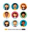 Business people avatars collection flat icons of workers team for web