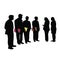 Business people body, black color silhouette vector