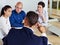 Business people busy having a meeting together in board room