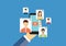 Business people chat on video call concept