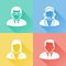 Business people colorful flat icons