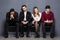 Business People Are Getting Bored While Sitting On Chair Waiting For Job Interview In Office