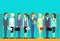 Business people group human resources flat vector