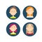 Business People Group Icon Set Woman Businesspeople Team