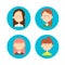 Business People Group Icon Set Woman Businesspeople Team