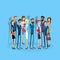 Business People Group Team Businesspeople Flat