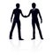 Business people handshake illustration