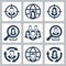 Business people, headhunting related icon set