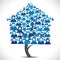 Business people home tree