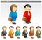 Business people icon set