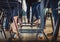 Business people legs under the office table