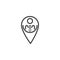 Business people location pin line icon