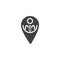 Business people location pin vector icon