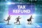 Business people man in tax refund concept