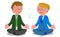 Business people in meditation pose vector