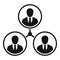 Business people relation icon, simple style