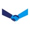 Business people shaking hands icon