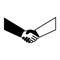 Business people shaking hands icon