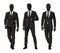 Business people. Three men in dark suits