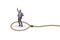 Business people trapped by a rope