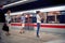 Business people waiting for metro in subway.People waiting for a train in metro