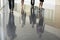 Business People Walking On Marble Flooring