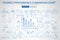 Business Performance Comparison Chart Concept with Doodle design style