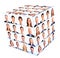 Business person group. Cube collage.