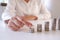 Business Person Placing Coin Over The Coins Stack on office desk