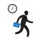 Business person rushing in a hurry to get on time