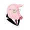 Business pig, bank owner