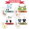 Business plan concept steps infographics flat