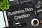 Business Plan Creation on Black Chalkboard. 3D Rendering.