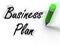 Business Plan with Pencil Displays Written Strategy Vision and G