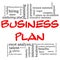 Business Plan Word Cloud in Red & Black